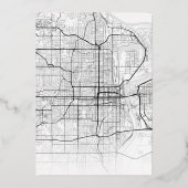 Omaha Love Locator | Stad thema bruiloft Folie Uitnodiging (Achterkant)