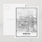 Omaha Map Briefkaart (Voorkant / Achterkant)