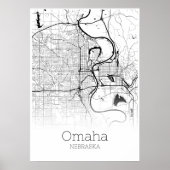 Omaha Map - Nebraska - City Map Poster (Voorkant)