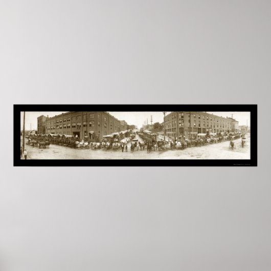 Omaha Merchants Foto 1908 Poster (Voorkant)