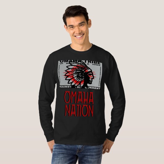 Omaha Nation Flag inheemse inheemse inheemse inhee T-shirt (Voorkant volledig)