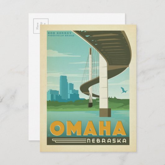 Omaha, NB Briefkaart (Voorkant / Achterkant)