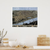 Omaha, NE Panoramic Map - 1868 Poster (Keuken)