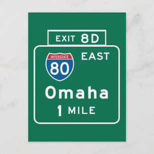 Omaha, NE Road Sign Briefkaart