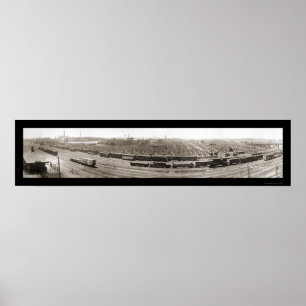 Omaha NE Stockyards Foto 1916 Poster