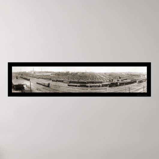 Omaha NE Stockyards Foto 1916 Poster (Voorkant)