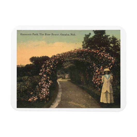 Omaha Nebraska 1913 Hanscom Park Vintage Magneet (Horizontaal)