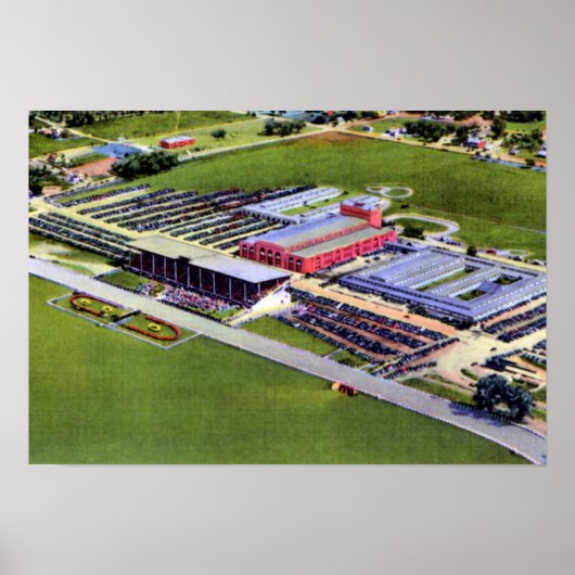 Omaha Nebraska Ak Sar Ben Race Track en Coliseum Poster (Voorkant)