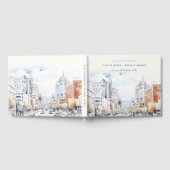 Omaha Nebraska Aquarel Landschap Bruiloft Gastenboek (Volledig)