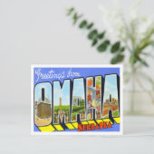 Omaha, Nebraska Big Letters Briefkaart (Staand voorkant)