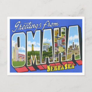 Omaha, Nebraska Big Letters Briefkaart