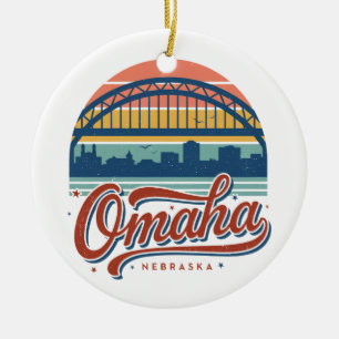 Omaha Nebraska Bob Kerrey-brug Keramisch Ornament