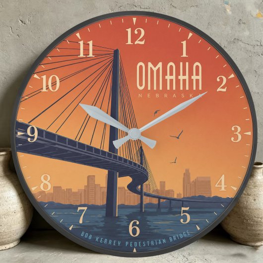 Omaha Nebraska Bridge Grote Klok