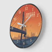 Omaha Nebraska Bridge Grote Klok (Hoek)