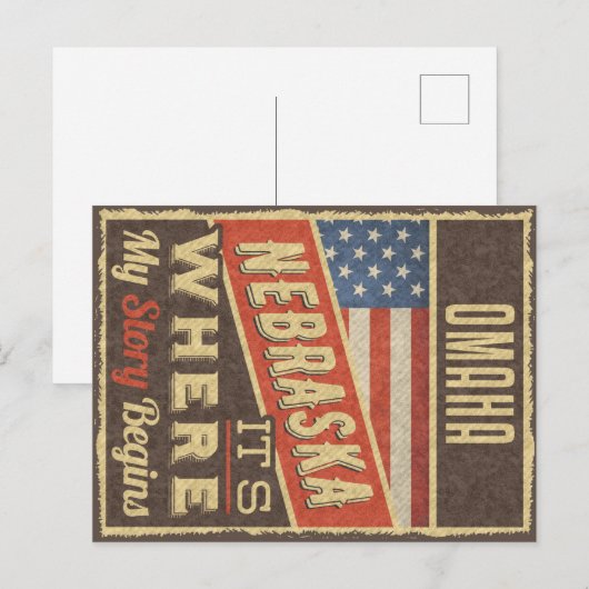 Omaha Nebraska Briefkaart (Voorkant / Achterkant)
