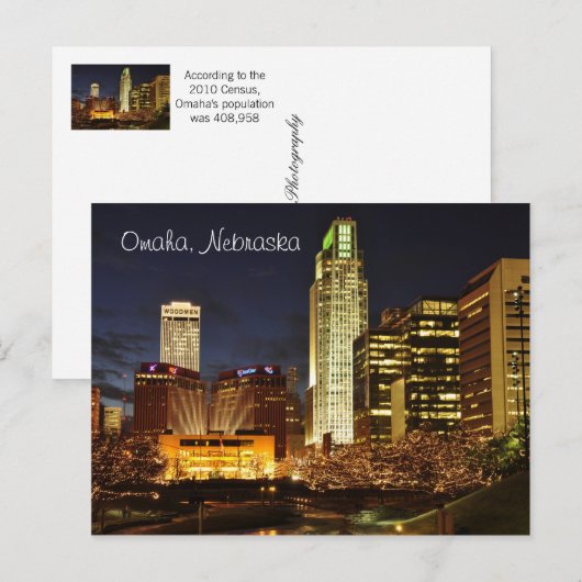 Omaha, Nebraska Briefkaart (Voorkant / Achterkant)