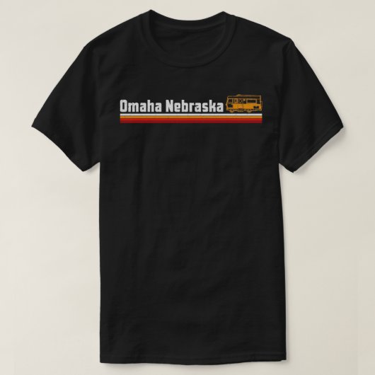 OMAHA NEBRASKA CAMPING T-SHIRT (Design voorkant)
