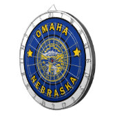 Omaha Nebraska Dartbord (Voorkant Rechts)