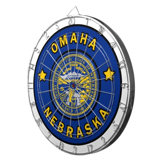 Omaha Nebraska Dartbord (Voorkant Rechts)