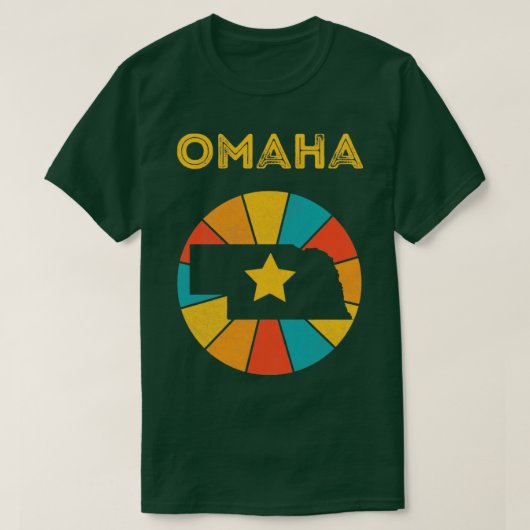 Omaha Nebraska Distress Souvenir T-shirt (Design voorkant)