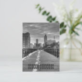 Omaha Nebraska in Zwarte op Wit Briefkaart (Staand voorkant)