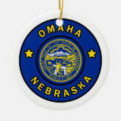 Omaha Nebraska Keramisch Ornament (Voorkant)