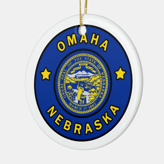 Omaha Nebraska Keramisch Ornament (Links)