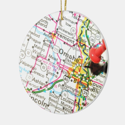 Omaha, Nebraska Keramisch Ornament (Links)