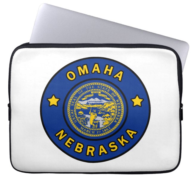 Omaha Nebraska Laptop Sleeve (Voorkant)