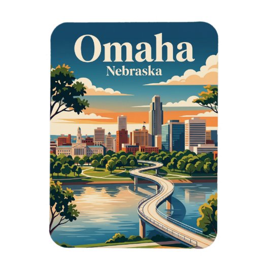 Omaha, Nebraska Magneet (Verticaal)