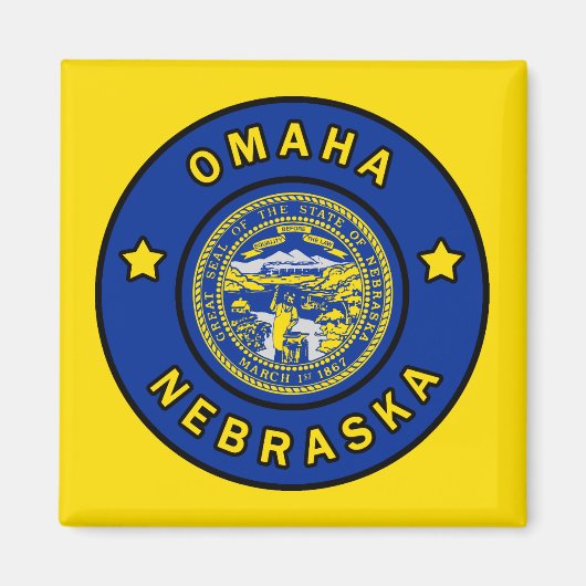Omaha Nebraska Magneet (Voorkant)