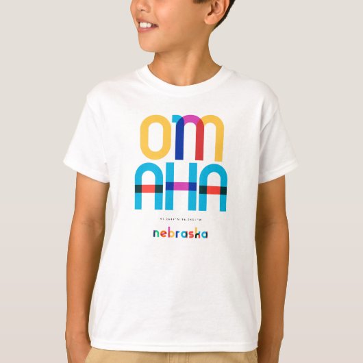 Omaha Nebraska Mid Century, Pop Art T-shirt (Voorkant)