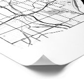 Omaha Nebraska Modern Minimale Eenvoudige Stadskaa Poster (Hoek)