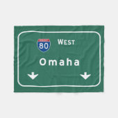 Omaha Nebraska ne Interstate Highway Freeway : Fleece Deken (Voorkant (Horizontaal))