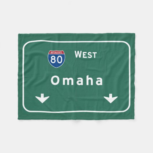 Omaha Nebraska ne Interstate Highway Freeway : Fleece Deken (Voorkant (Horizontaal))