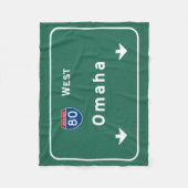 Omaha Nebraska ne Interstate Highway Freeway : Fleece Deken (Voorkant)