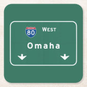 Omaha Nebraska ne Interstate Highway Freeway : Kartonnen Onderzetters (Voorkant)