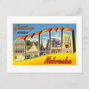 Omaha Nebraska NE Old Vintage Travel Souvenir Briefkaart