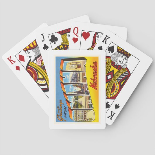 Omaha Nebraska NE Old Vintage Travel Souvenir Pokerkaarten (Achterkant)