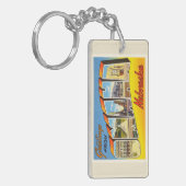 Omaha Nebraska NE Old Vintage Travel Souvenir Sleutelhanger (Voorkant Links)