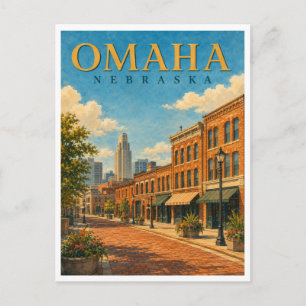 Omaha Nebraska Old Market GeoSaga Briefkaart