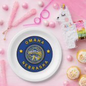 Omaha Nebraska Papieren Bordje (Feest)
