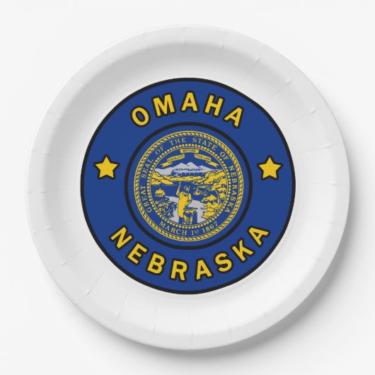 Omaha Nebraska Papieren Bordje (Voorkant)
