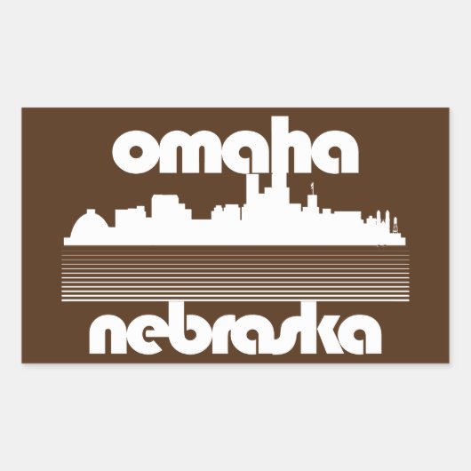 Omaha Nebraska Rechthoekige Sticker (Voorkant)
