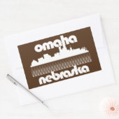 Omaha Nebraska Rechthoekige Sticker (Envelop)