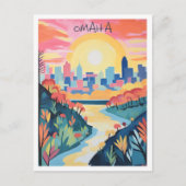 Omaha Nebraska Reis Esthetiek Briefkaart (Voorkant)