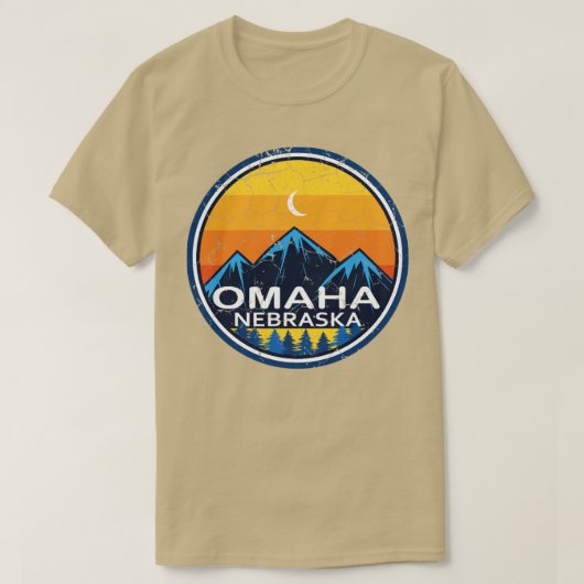 Omaha Nebraska Retro  T-shirt (Design voorkant)
