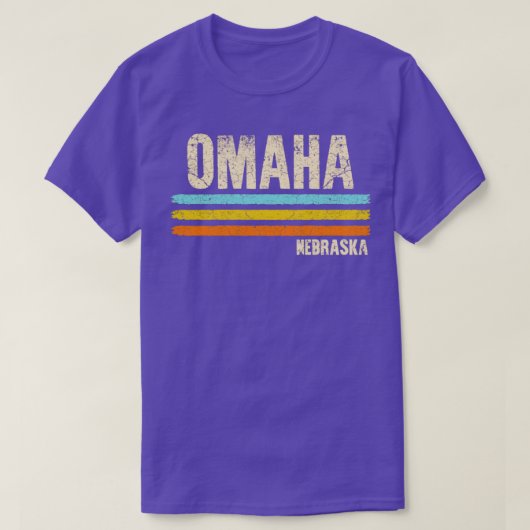Omaha Nebraska Retro T-shirt (Design voorkant)