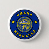 Omaha Nebraska Ronde Button 5,7 Cm (Voorkant)