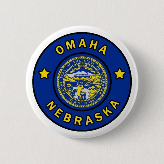 Omaha Nebraska Ronde Button 5,7 Cm (Voorkant)